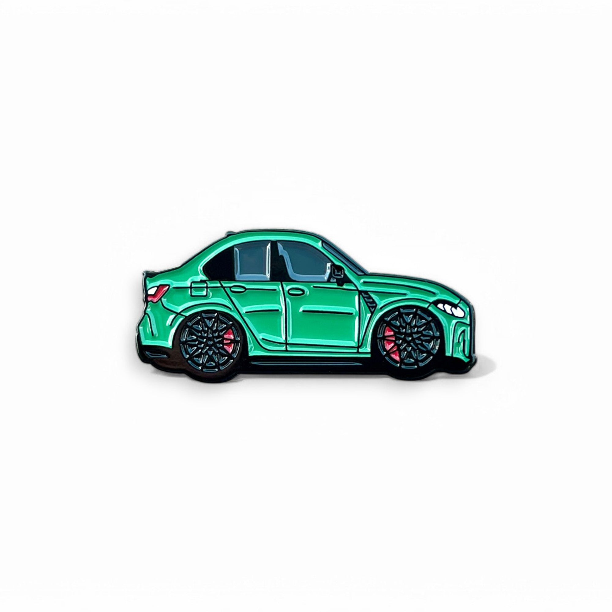 Isle of Man Green BMW M3 G80 Competition soft enamel pin badge