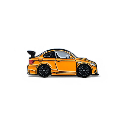 Fire Orange BMW M3 E92 GTS soft enamel pin badge