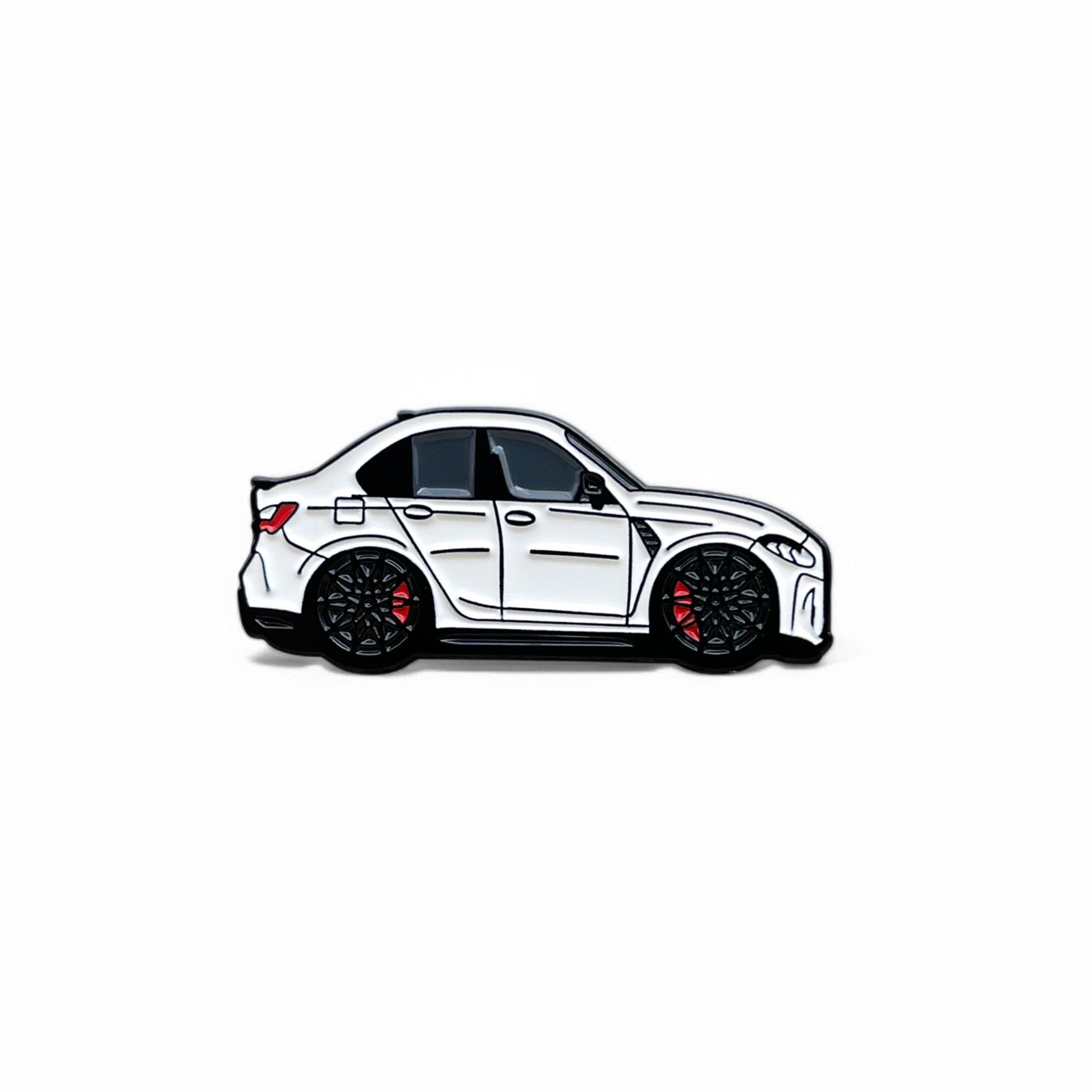 Alpine White BMW M3 G80 Competition soft enamel pin badge