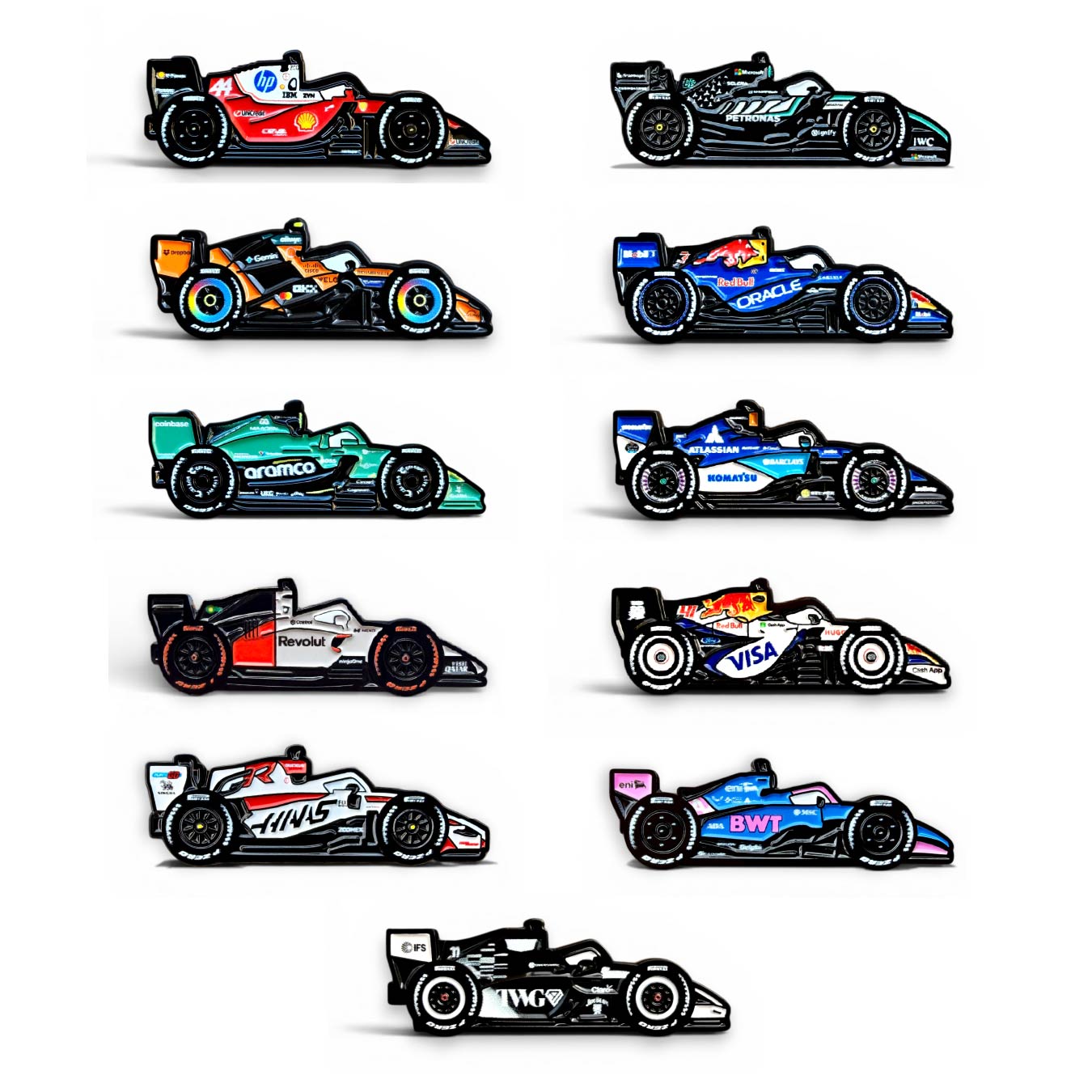 F1 2026 Grid Pin Pack - Enamel Pin Collectors Set