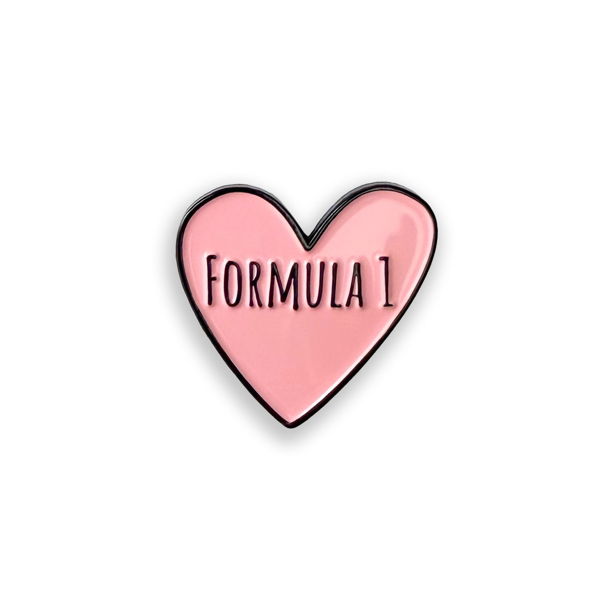 F1 love heart soft enamel pin badge for Formula 1 fans