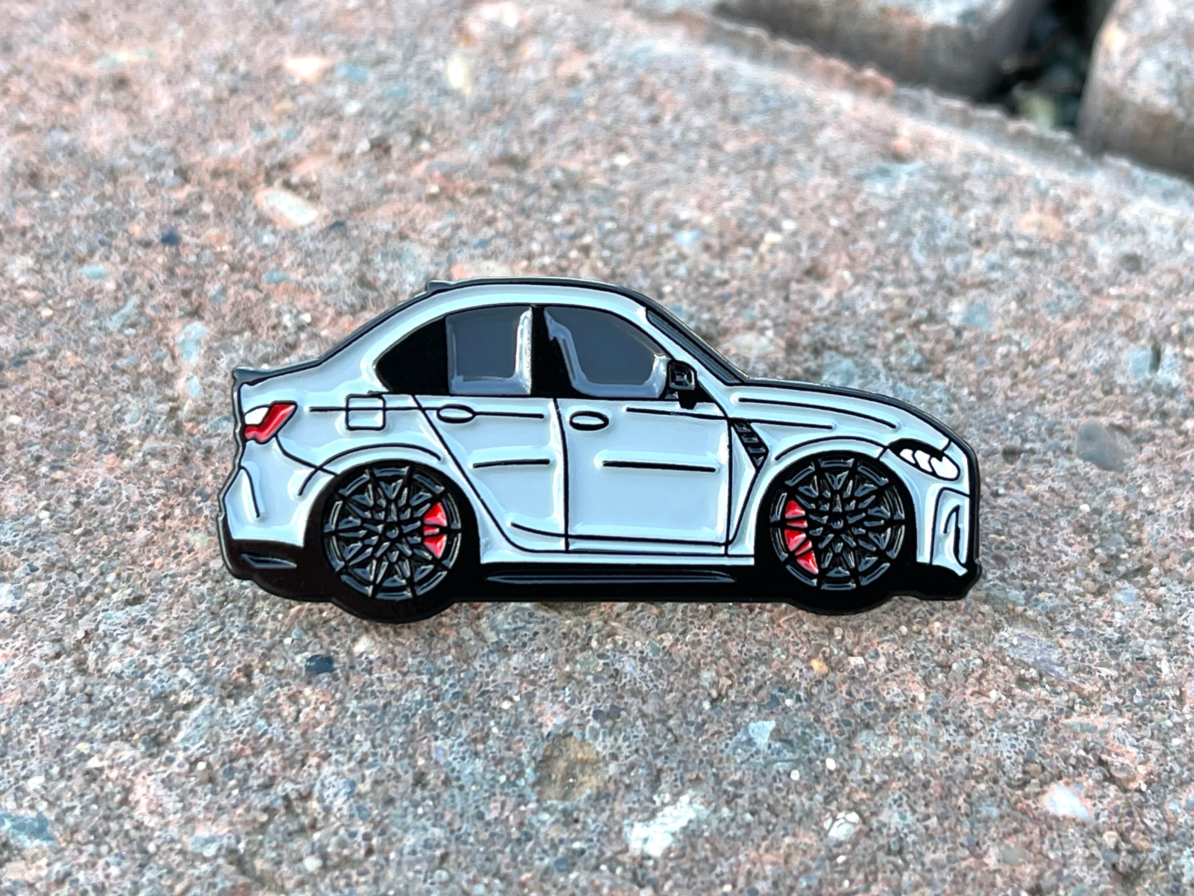 Brooklyn Grey BMW M3 G80 pin badge — alternate view