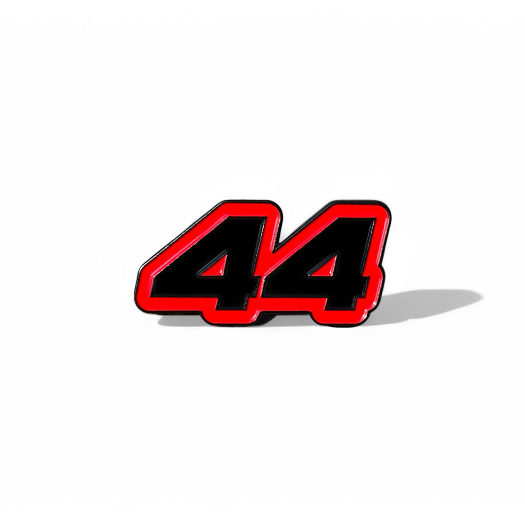 Lewis Hamilton number 44 black soft enamel pin badge