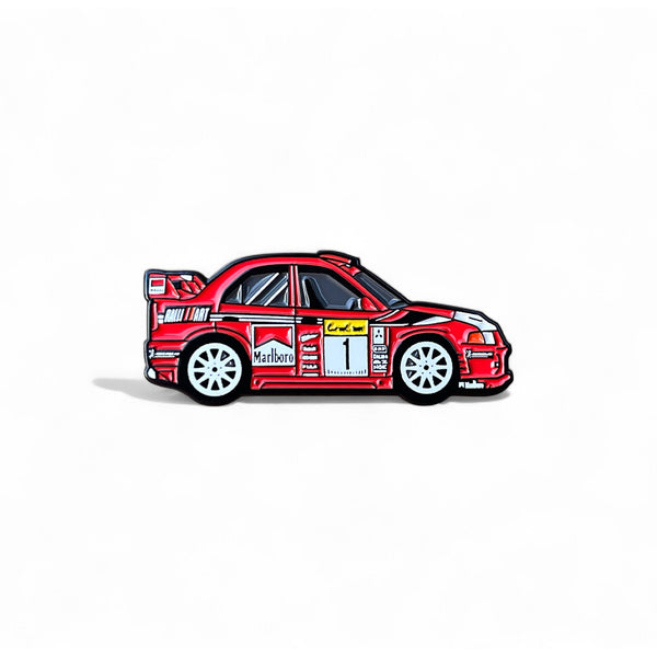 Lancer Evo VI WRC rally car soft enamel pin badge