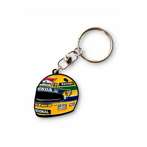 Yellow 1991 F1 championship helmet soft enamel keyring