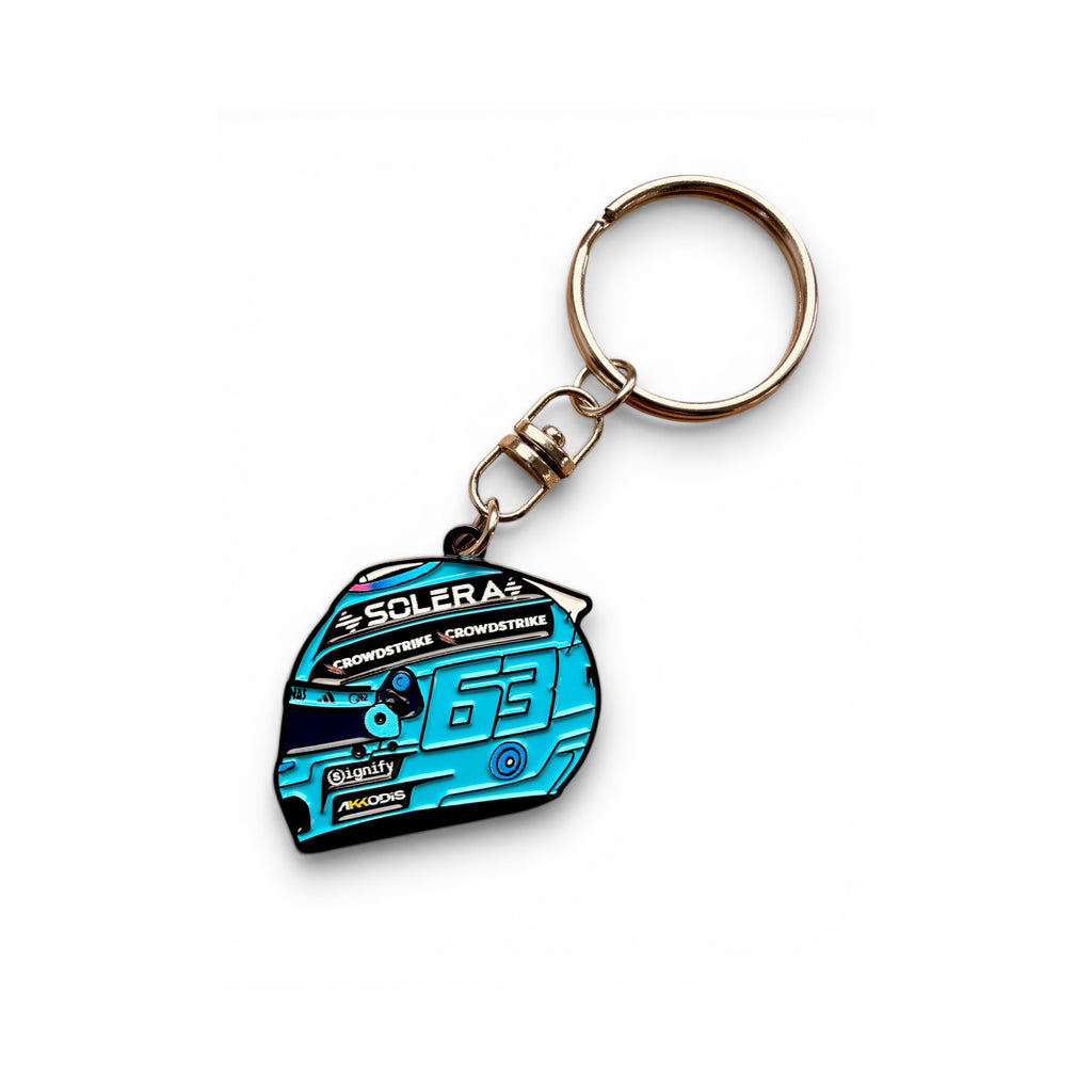 George Russell 2026 F1 helmet soft enamel keyring
