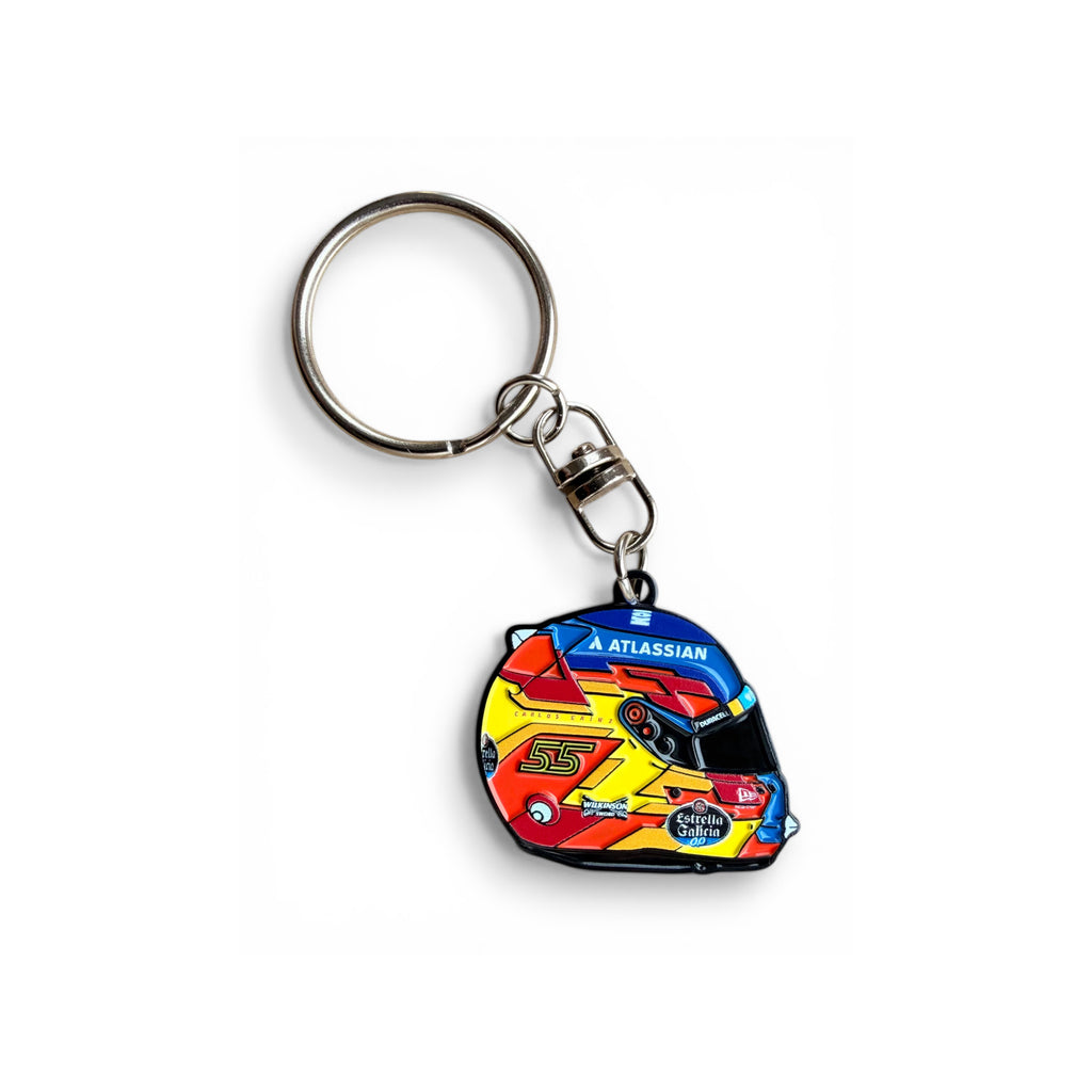 Carlos Sainz 2026 F1 helmet soft enamel keyring