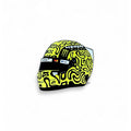 Lando Norris F1 helmet soft enamel pin badge in fluoro yellow