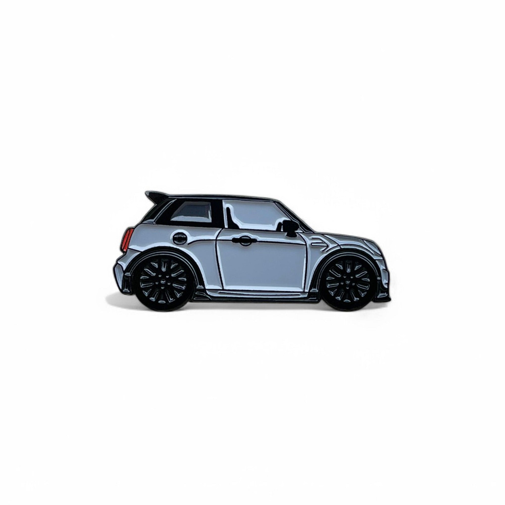 Grey MINI Cooper S JCW hot hatch soft enamel pin badge