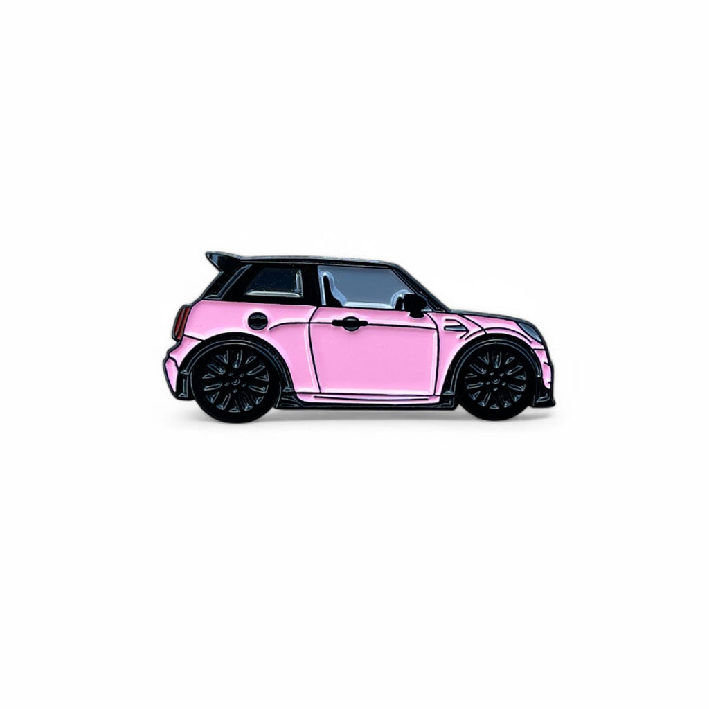 Pink MINI Cooper S JCW hot hatch soft enamel pin badge