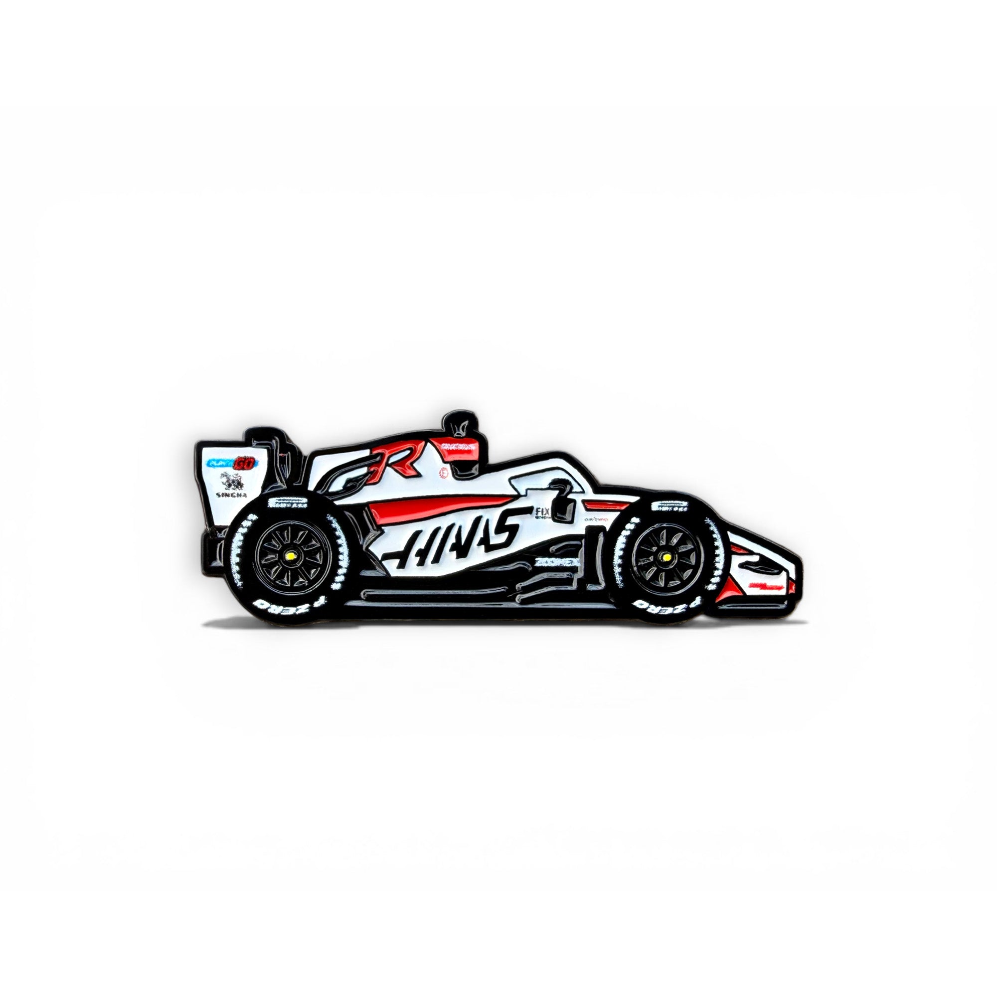 Haas VF-26 2026 F1 car soft enamel pin