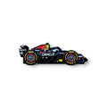 Red Bull F1 car soft enamel pin with black metal finish