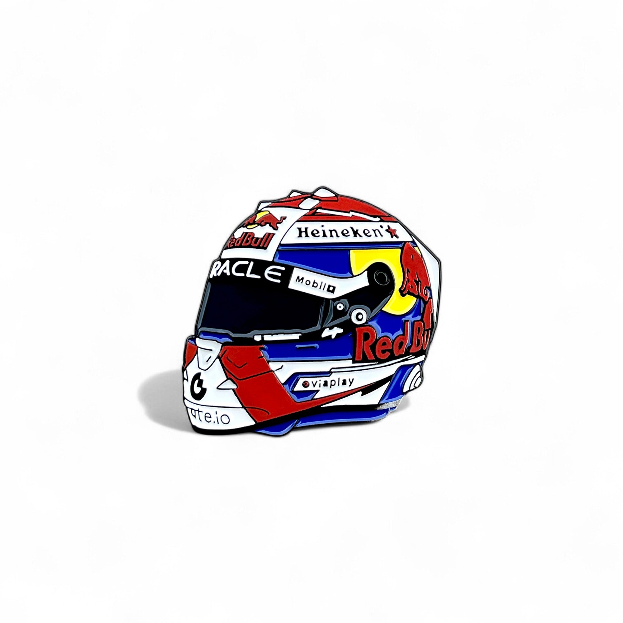 Max Verstappen F1 helmet soft enamel pin badge